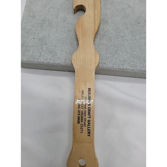 Vintage 1978 Push & Pull Handy Kitchen Oven Tool Solid Wood Advertising - Picture 3 of 9